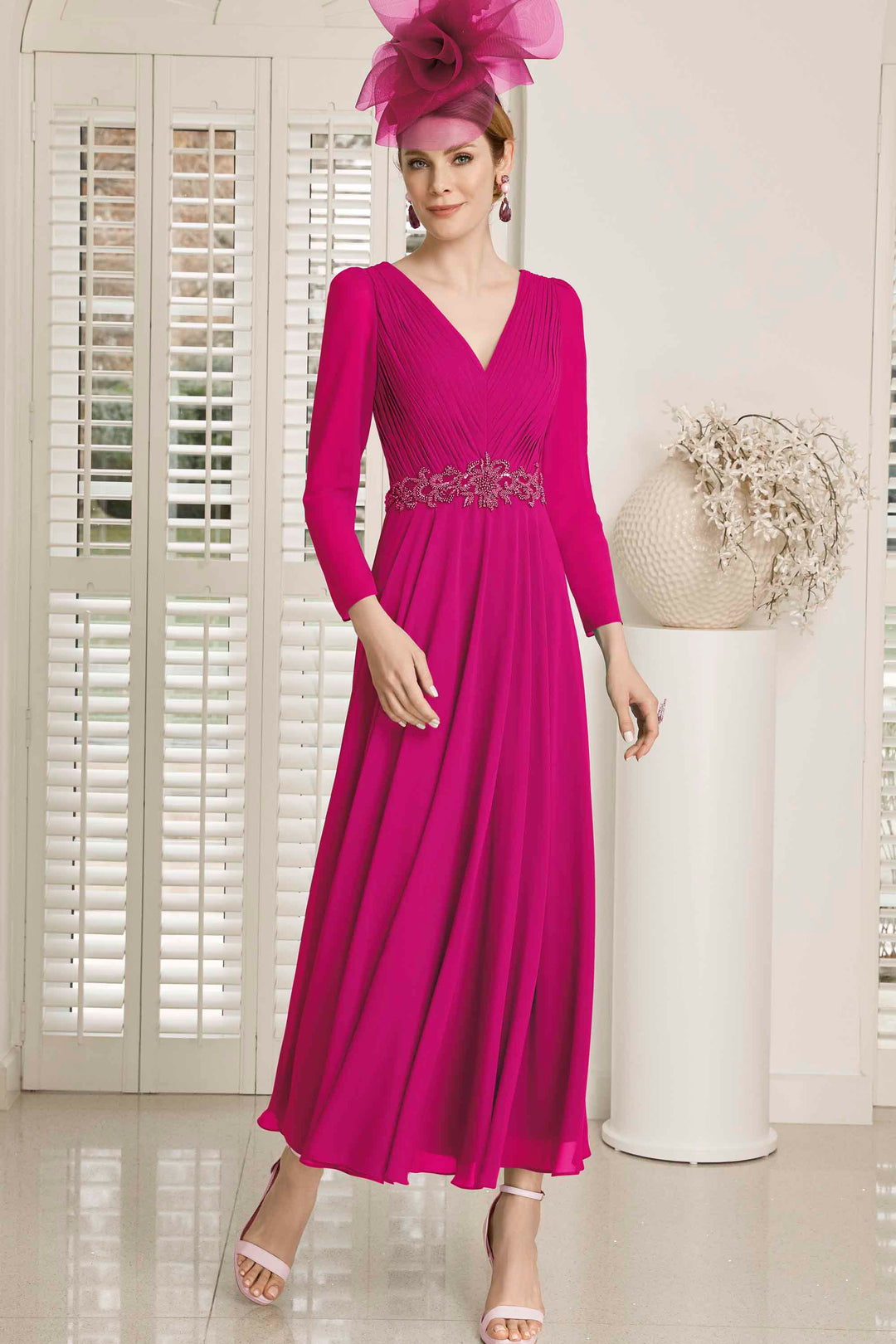 Invitations by Veni 29865 Magenta Dress