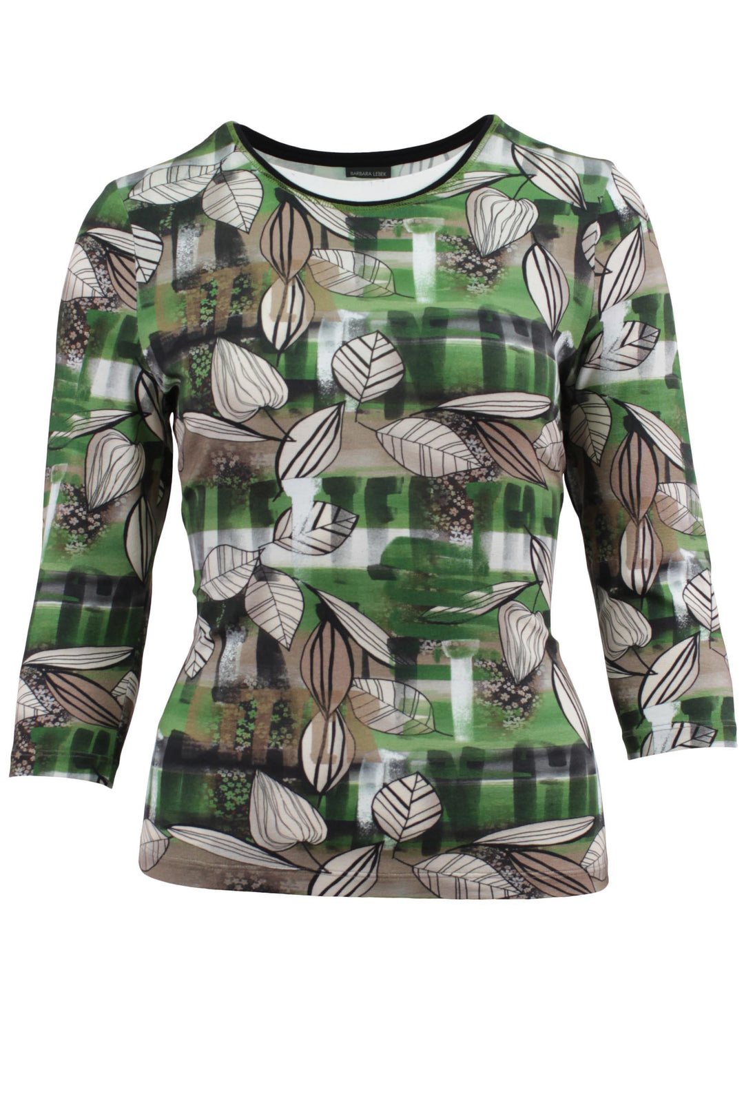Barbara Lebek Top Style 15240002-64 - Top Black, Brown, Green, Print, Sale, Tan, Top ginasmartboutique