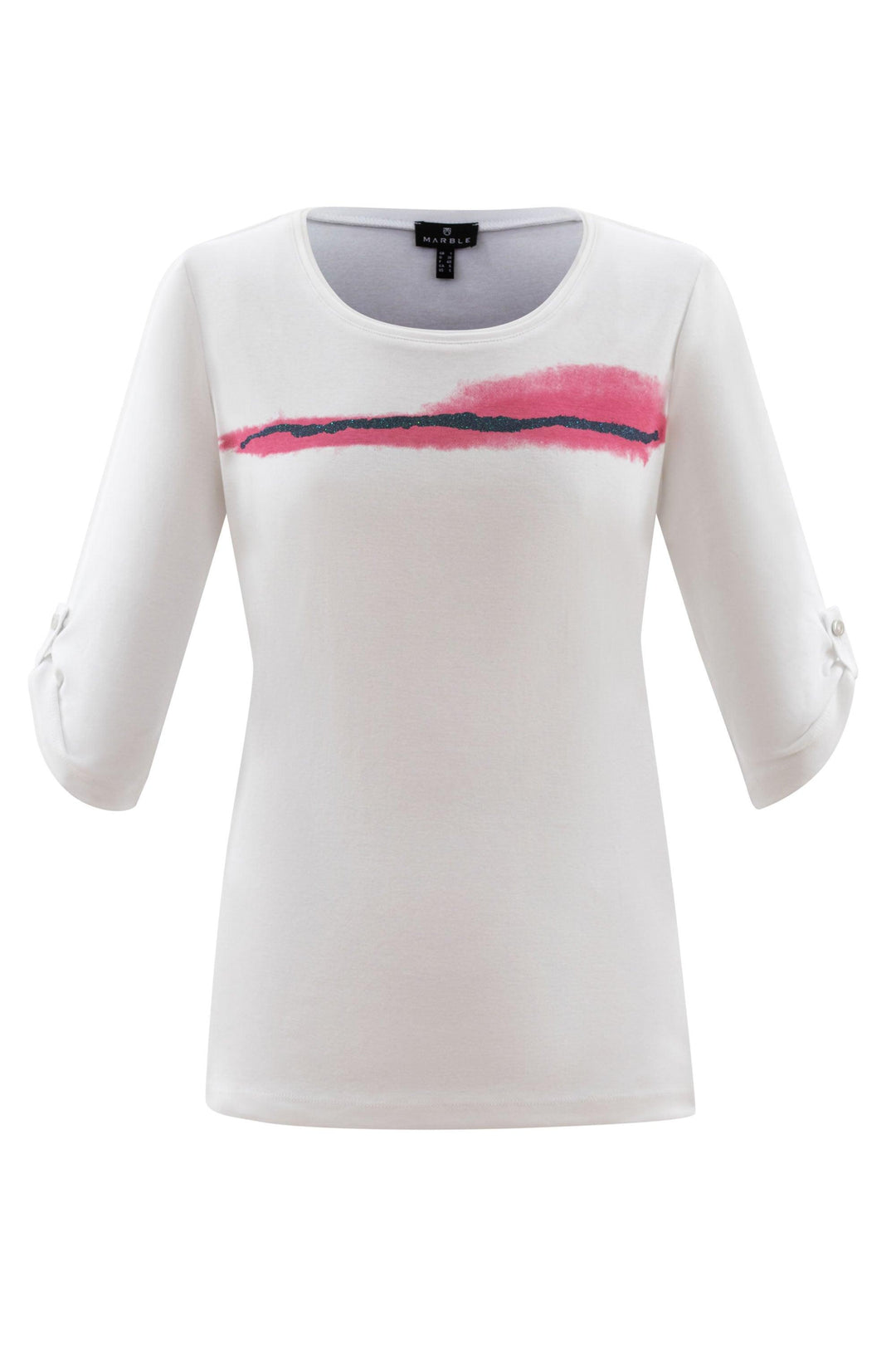 Marble T-Shirt Style 6528-194 - Pink, Sale, SS22, T-Shirt, Top ginasmartboutique