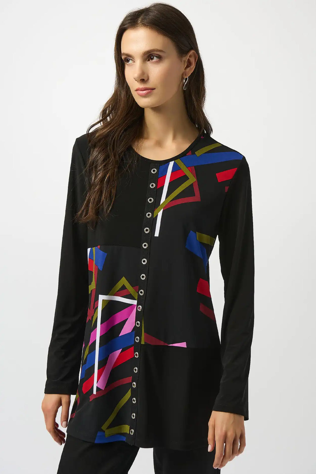 Joseph Ribkoff Black/Multi Coloured Tunic Style 253172-178