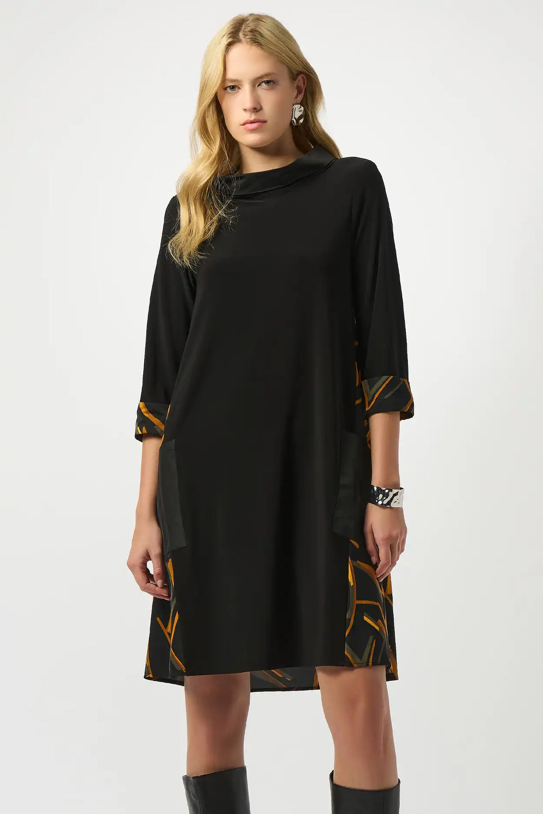 Joseph Ribkoff Black/Multi Coloured Dress Style 253186-178