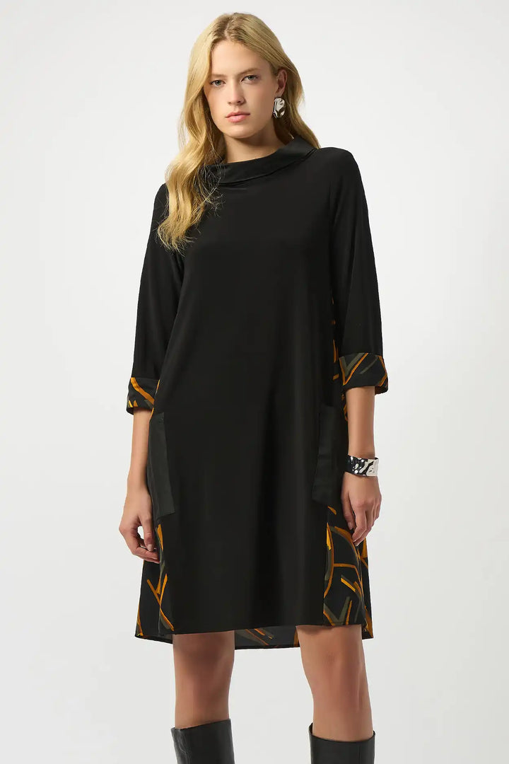 Joseph Ribkoff Black/Multi Coloured Dress Style 253186-178