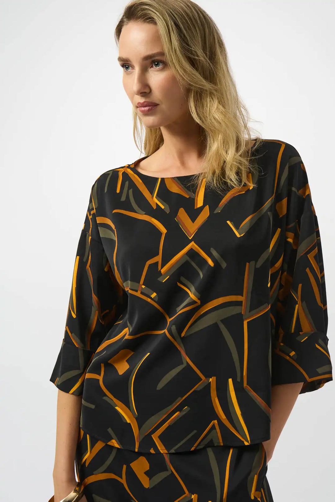 Joseph Ribkoff Black/Multi Coloured Top Style 253238-178