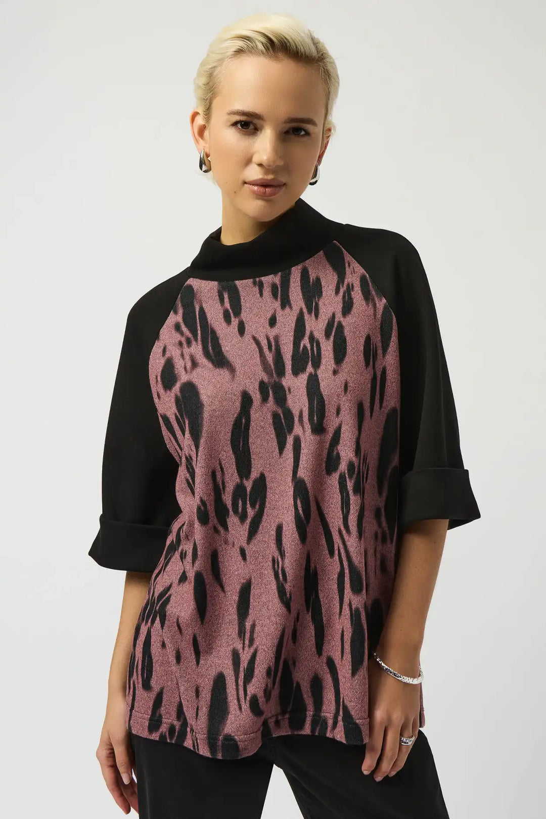 Joseph Ribkoff Pink/Black Top Style 253260-493