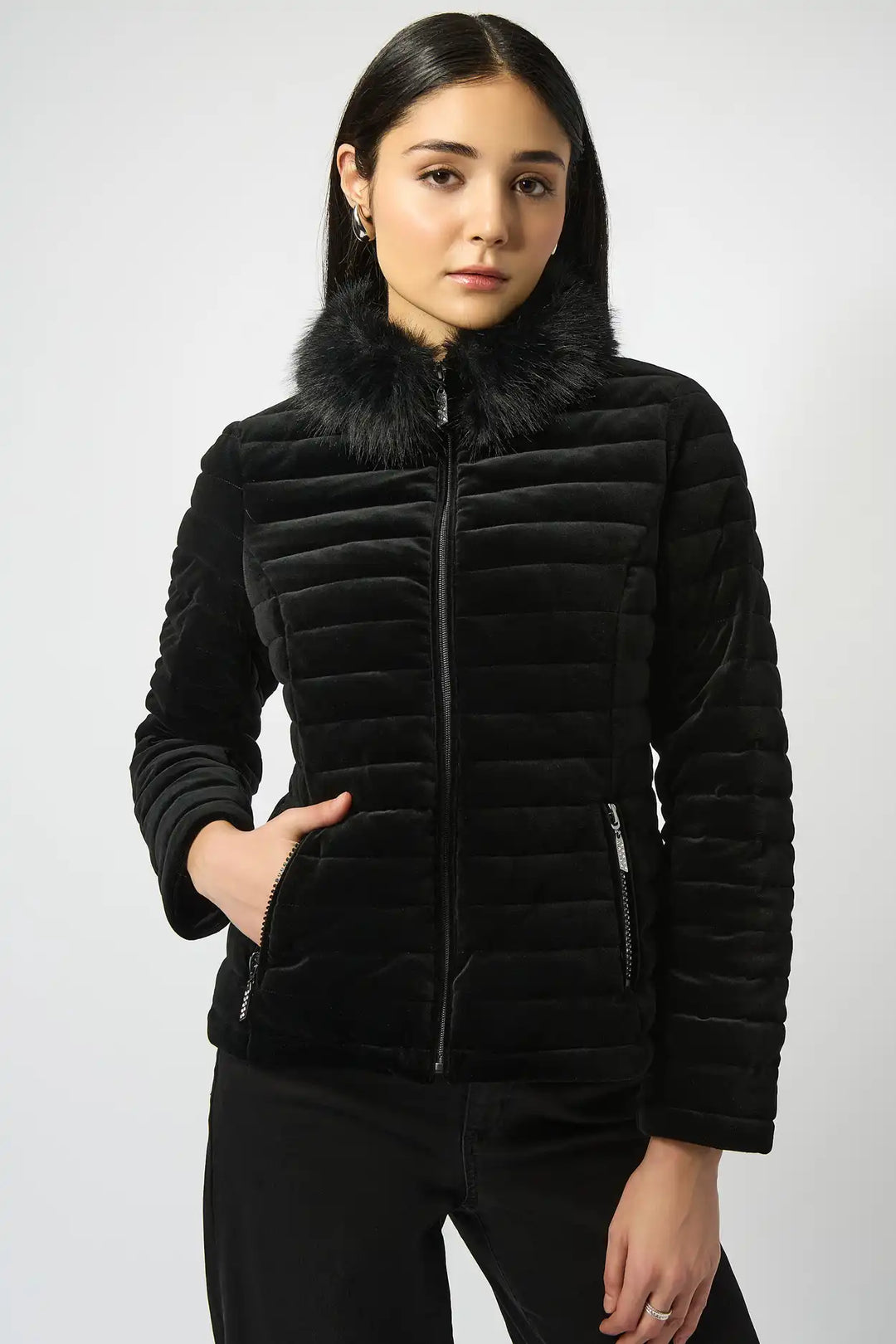 Joseph Ribkoff Black Coat Style 253928-11