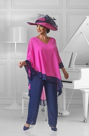 Dressed Up by Veromia DU560 Fuchsia Navy