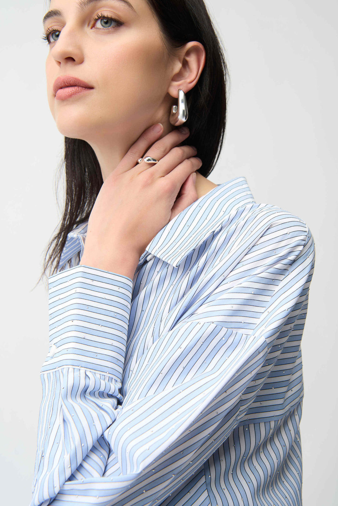 Joseph Ribkoff Blouse Style 261931-3801 Blue/Vanilla