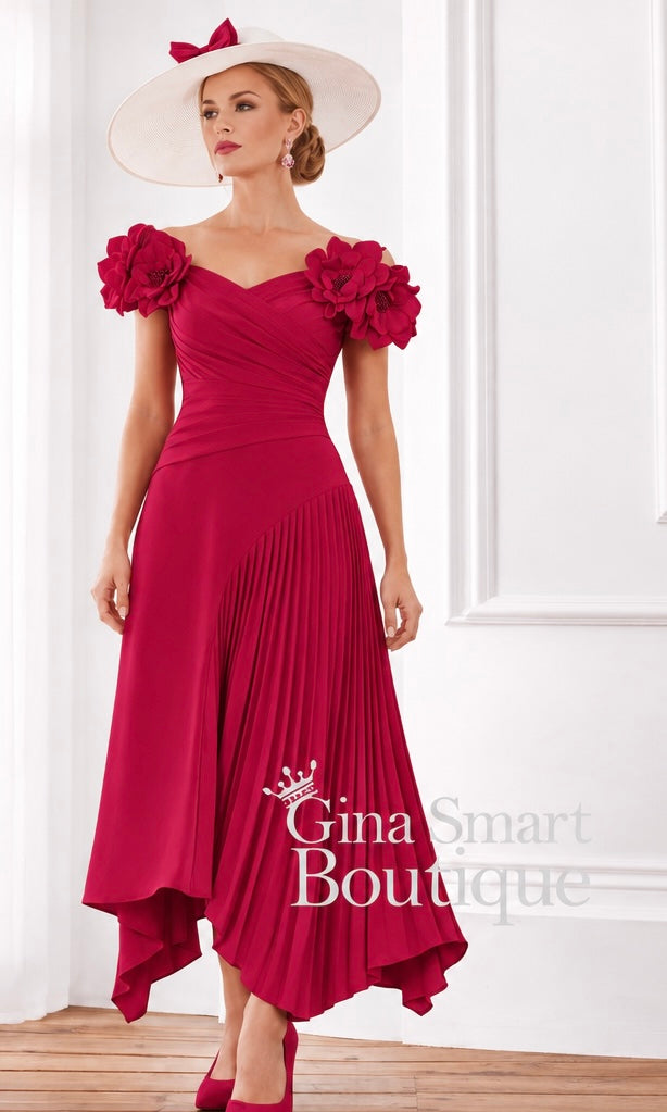 John Charles 66632B Ruby Pink Dress