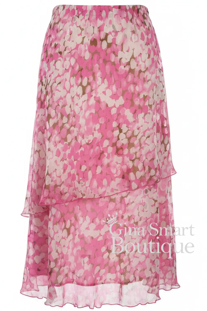 Allison Dresses White Pink Top and Skirt Style 2160