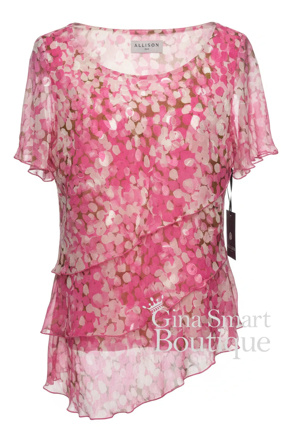 Allison Dresses White Pink Top and Skirt Style 2160