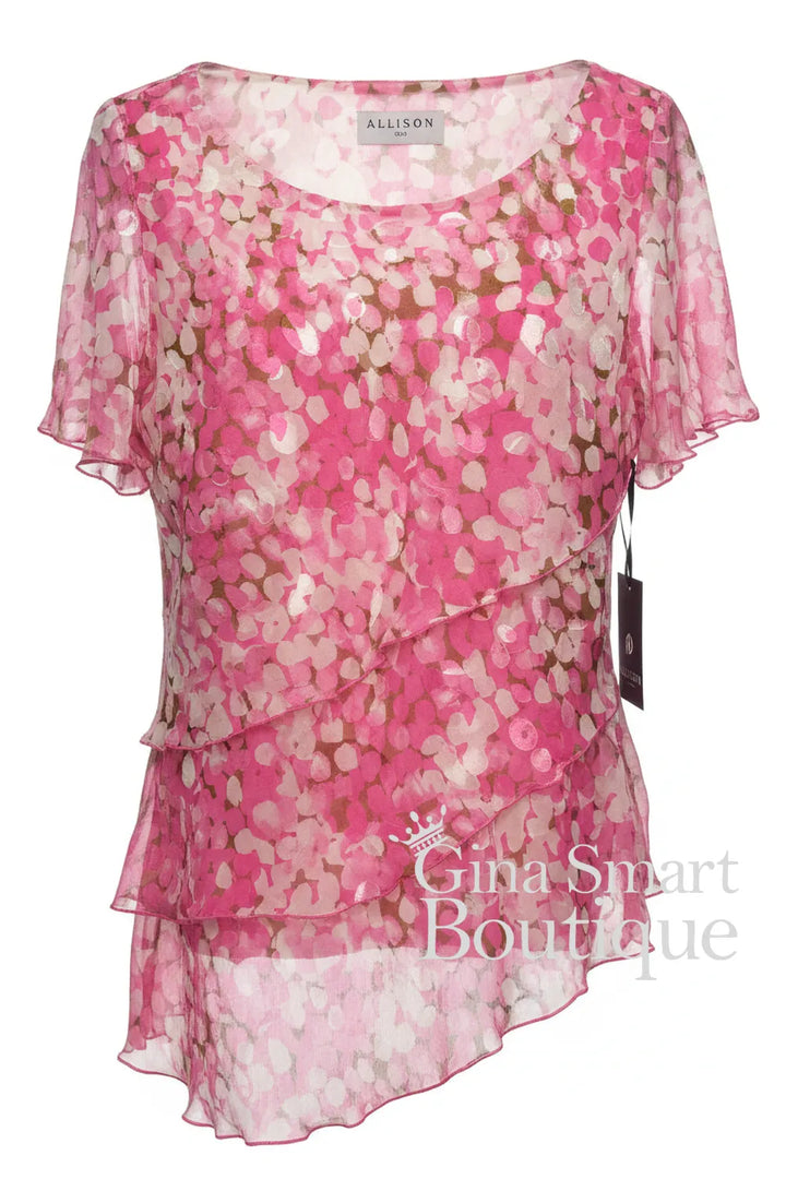 Allison Dresses White Pink Top and Skirt Style 2160
