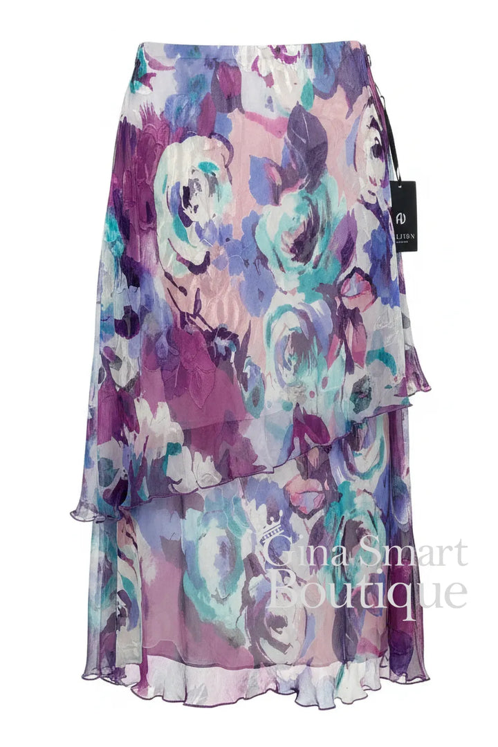 Allison 2595 Purple Rose Top and Skirt