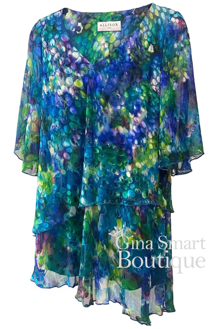 Allison Dresses Royal Blue/Green Top And Skirt Style 2965-2160-20