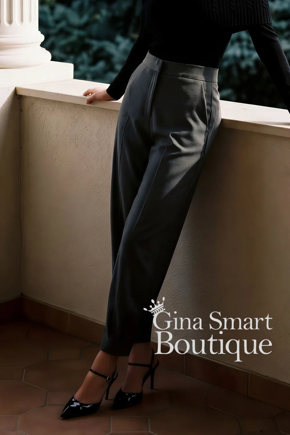 Arggido Black Balloon Trousers Style 21127