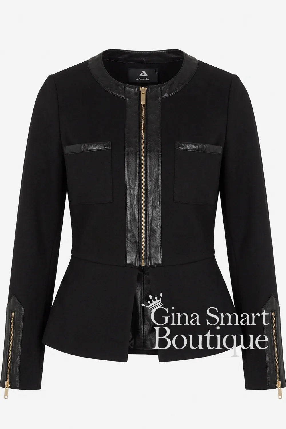 Arggido Black Faux Suede Jacket Style 21022