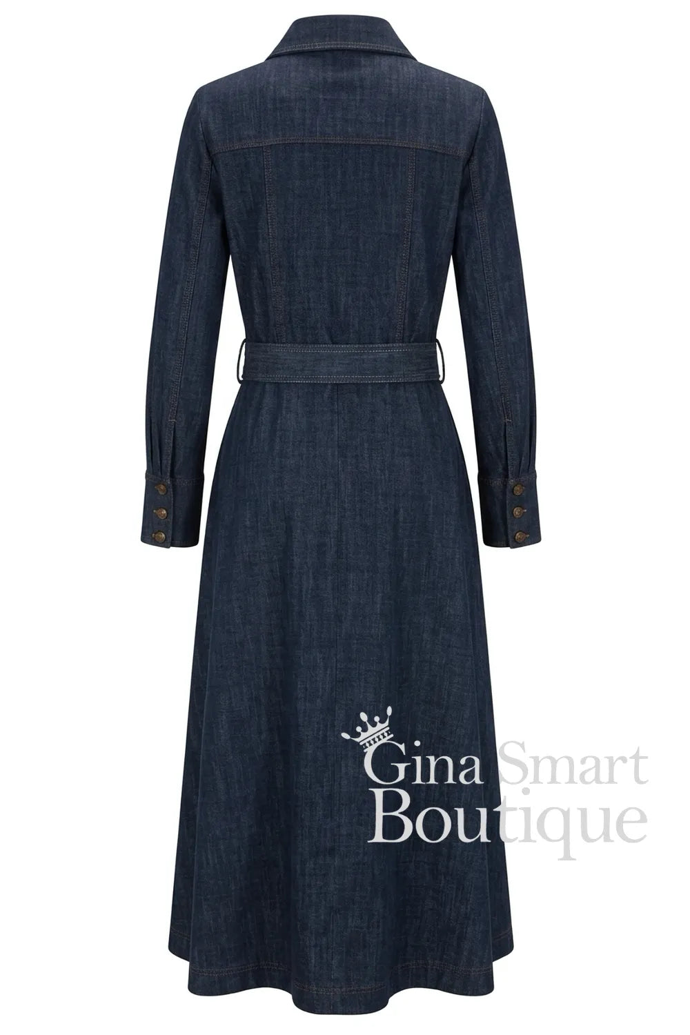 Arggido Denim Style Dress with Belt Style 21079