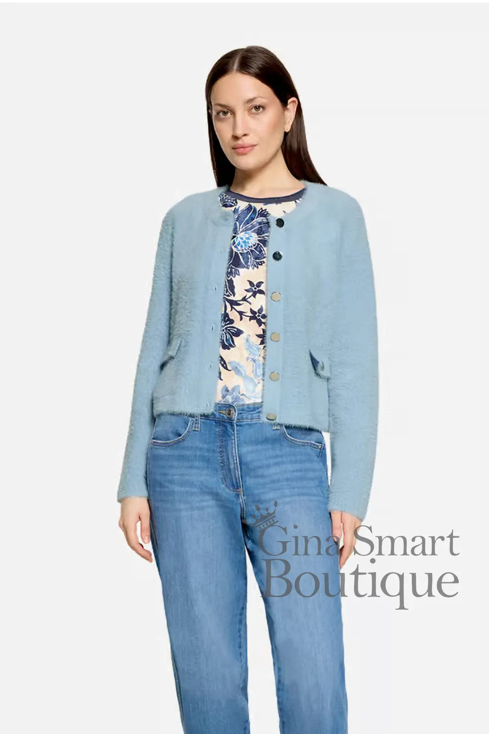 Betty Barclay Knit Cardigan with Patch Pockets Style 54962034