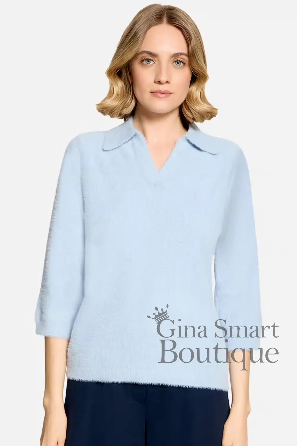 Betty Barclay Light Blue Sweater Style 55032043