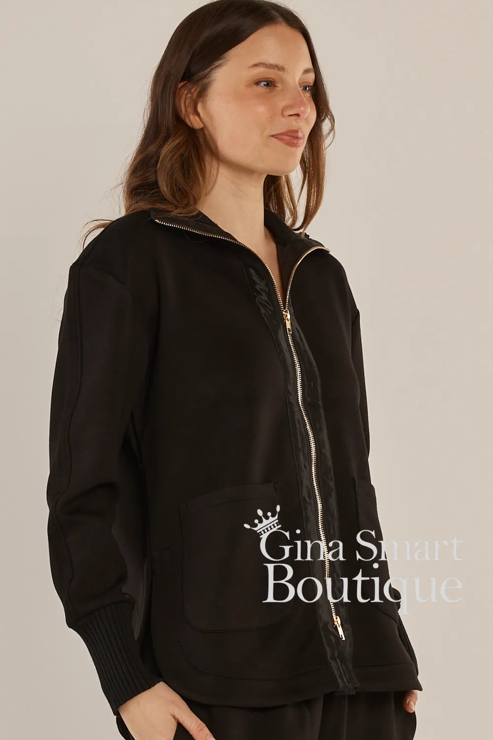 Betty Basics Black Sabina Sweatshirt - Style BB7099-B02
