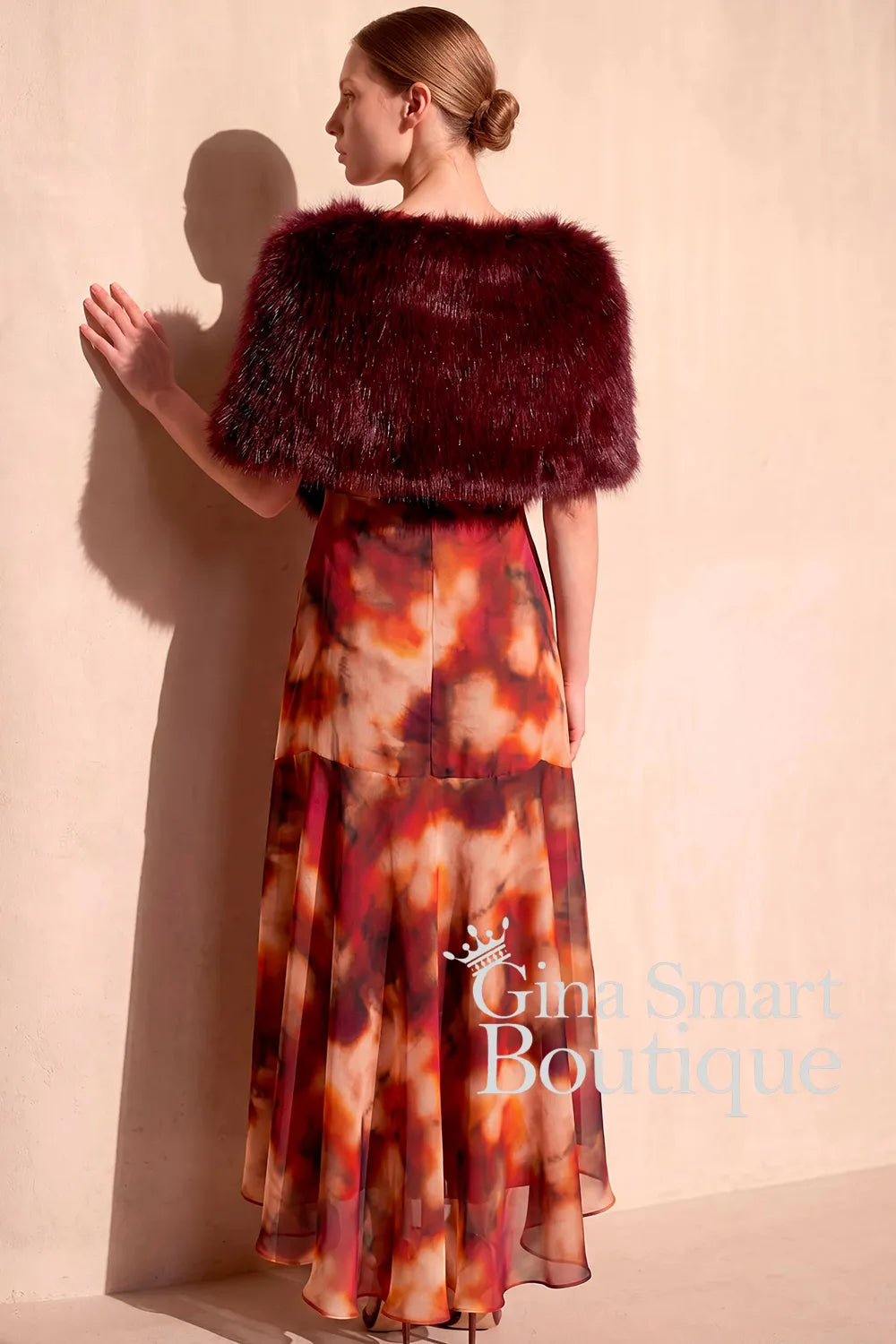 Carla Ruiz Burgundy Stole - Style 53161