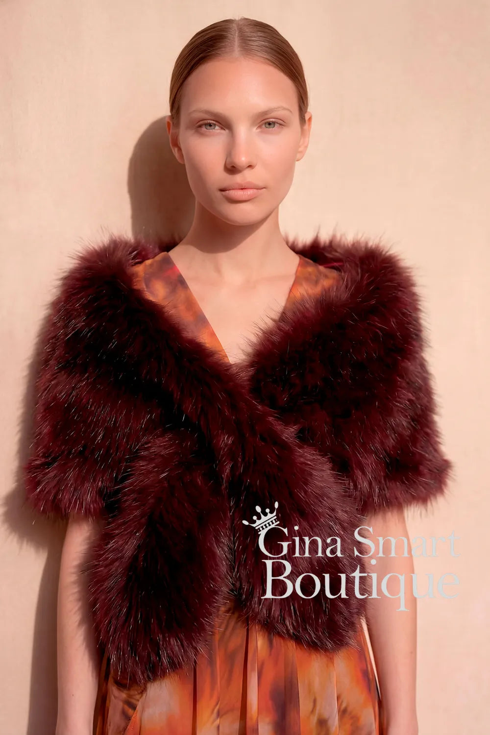 Carla Ruiz Burgundy Stole - Style 53161
