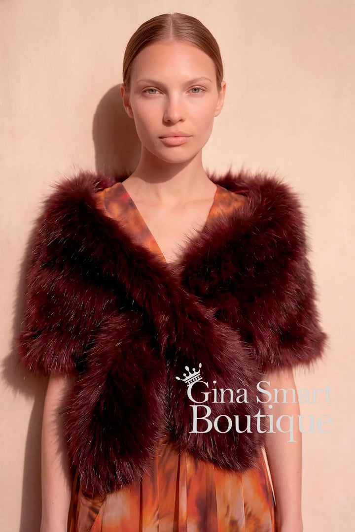 Carla Ruiz Burgundy Stole - Style 53161