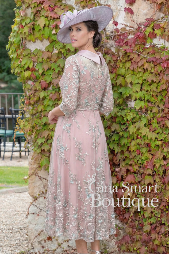 Carmen Melero Style 9225 Blush Lace Dress NON RETURNABLE