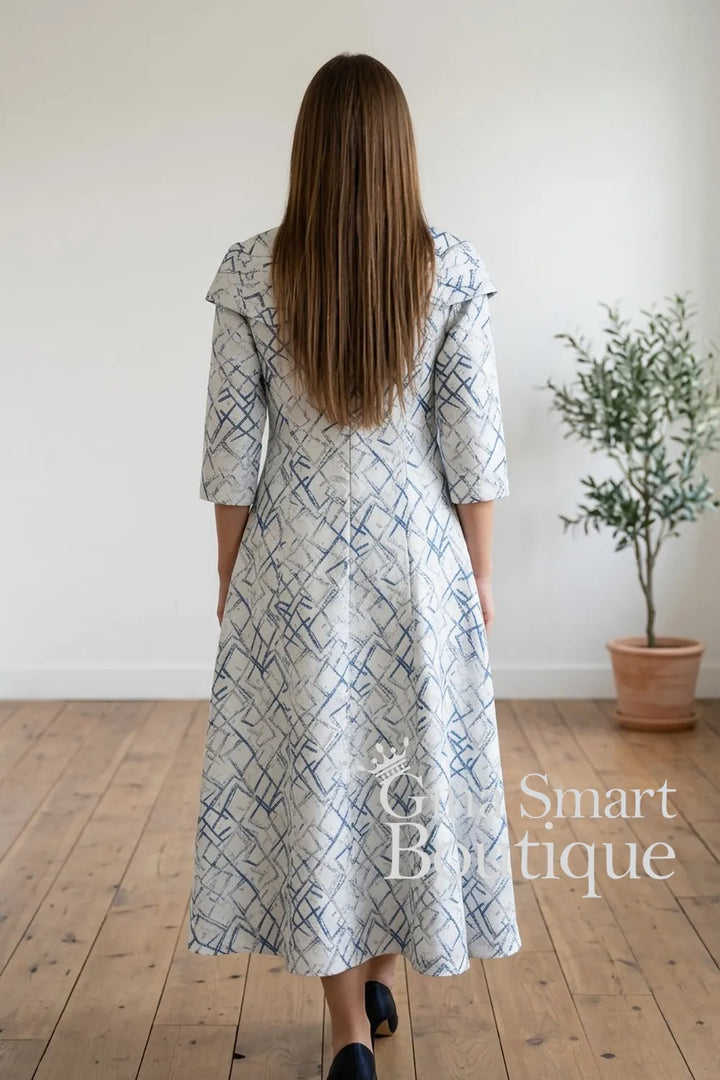 Cassandra Style 964 Navy - Silver Dress NON RETURNABLE