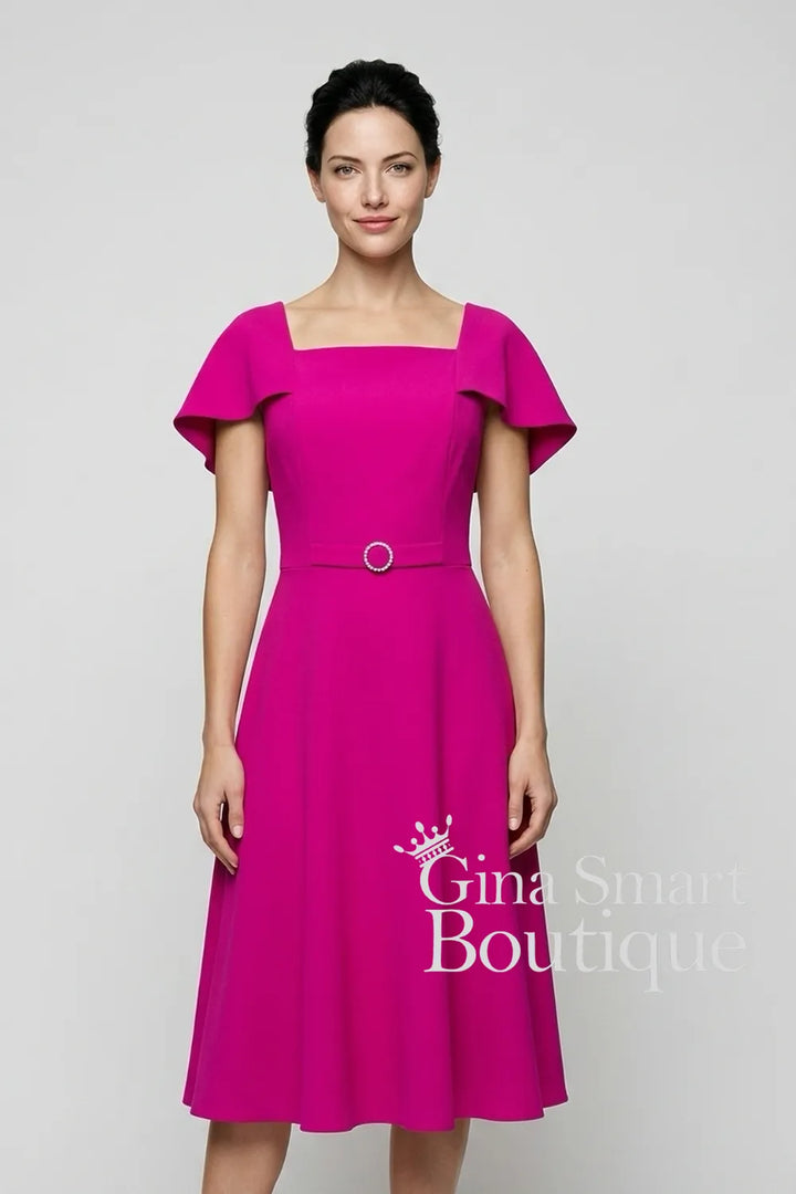 Claudia C Style 717 455 Cerise Dress