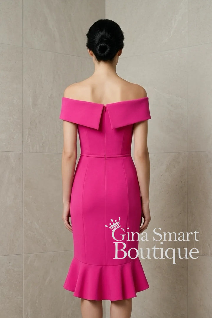 Claudia C Style 757 170 Hot Pink Dress