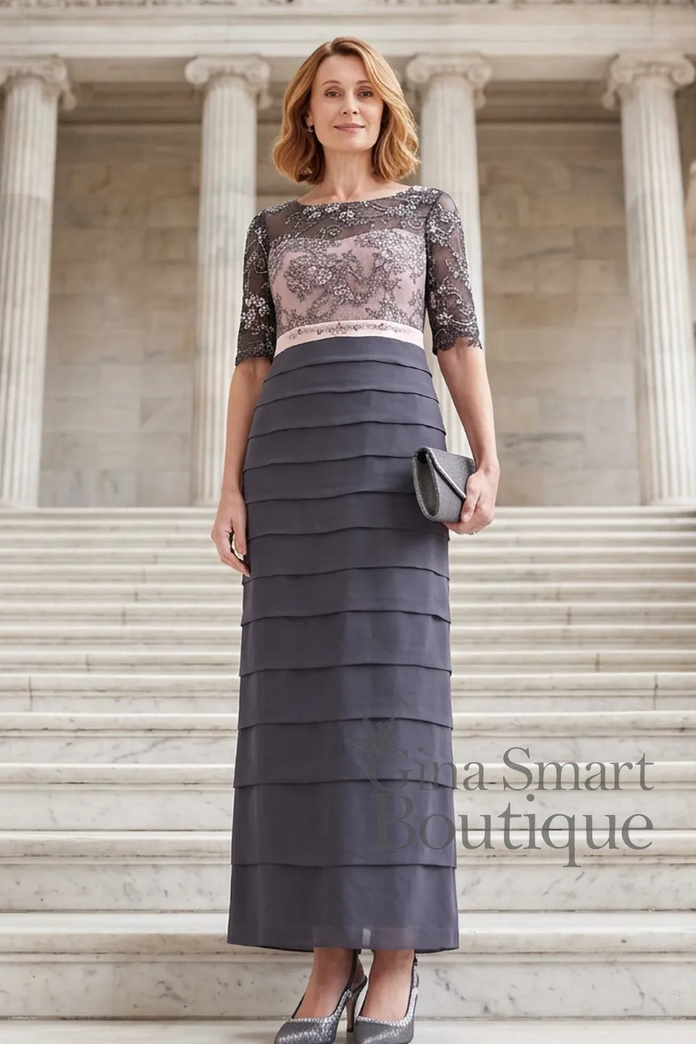 Condici Style 70948 Powder Pink Granite Dress NON RETURNABLE