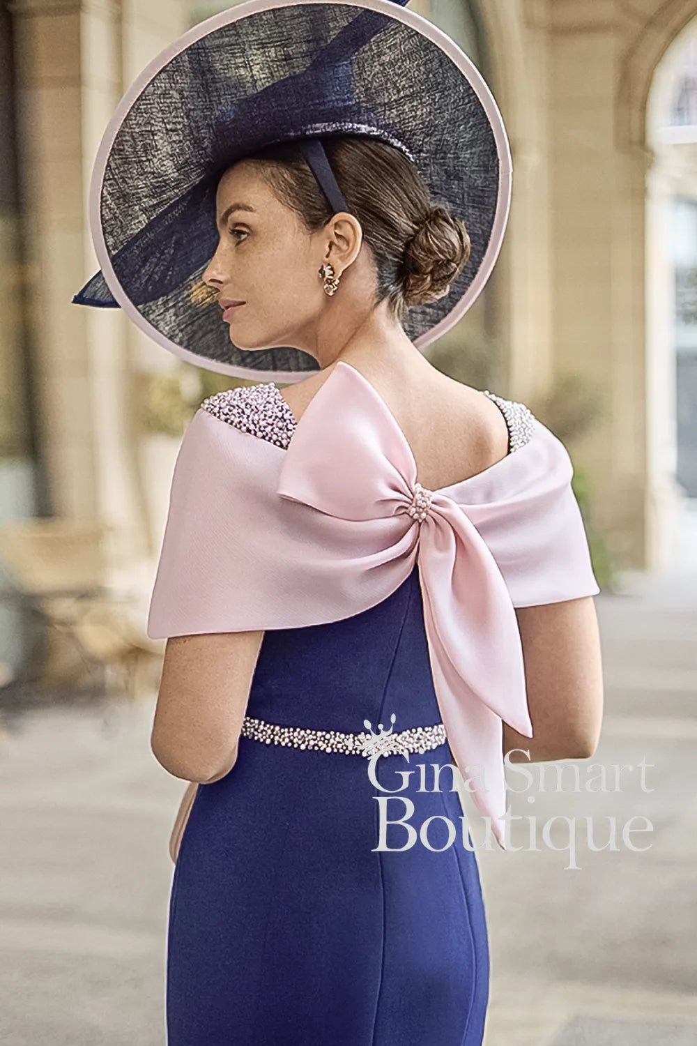 Couture Club by Rosa Clara 2G13 Navy / Pale Rose Dress