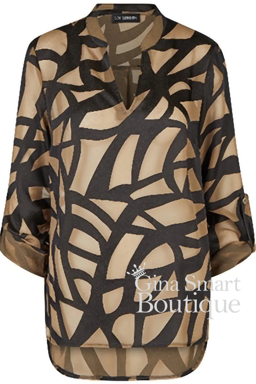 Doris Streich Abstract Print Blouse Style 274224 85