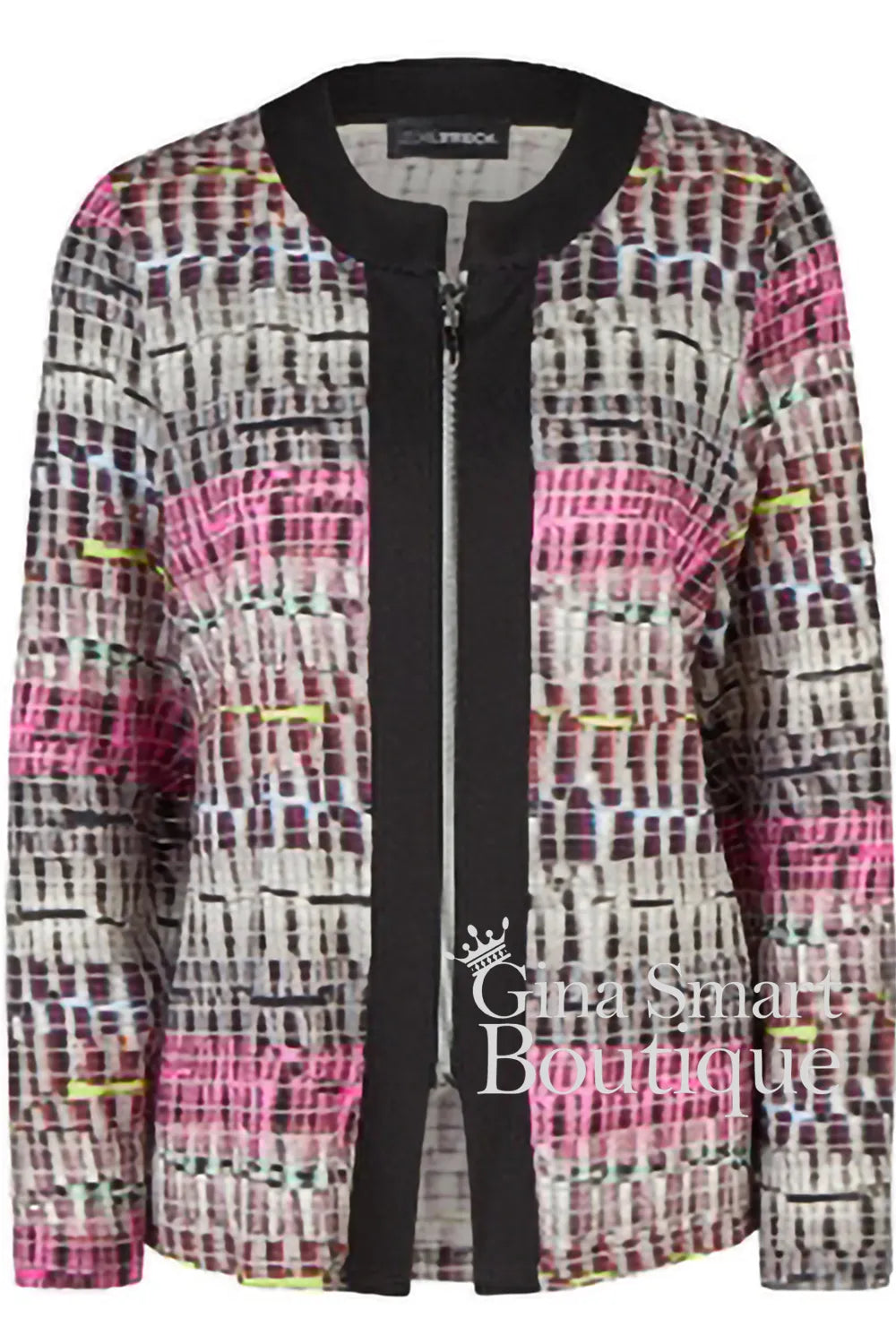 Doris Streich Pink Zip Front Jacket Style 19750343