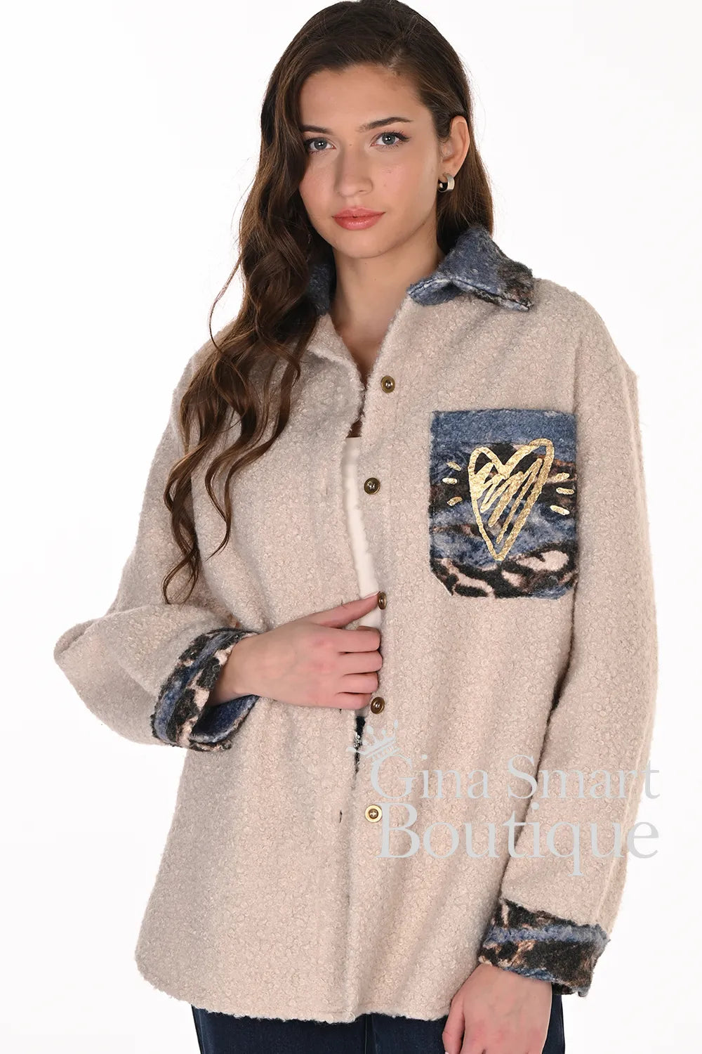 Frank Lyman Oat Knit Shacket Style 263788