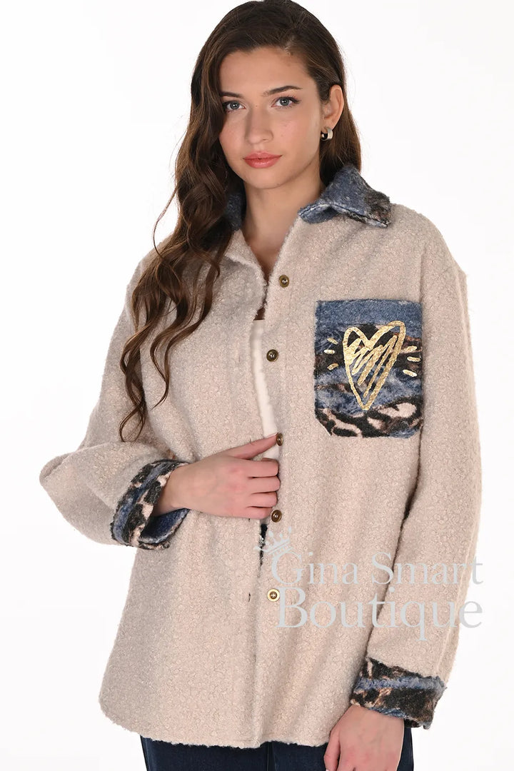 Frank Lyman Oat Knit Shacket Style 263788
