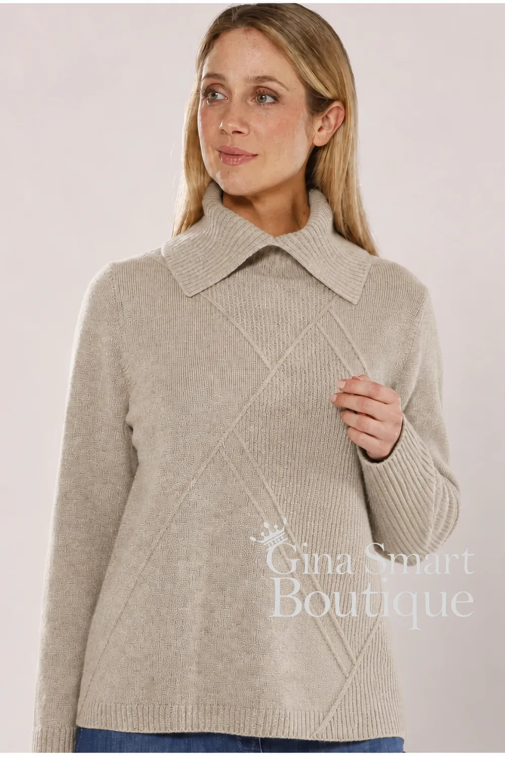 Gollehaug (Mrs Knit) Oatmeal Sweater Style 02625-11502