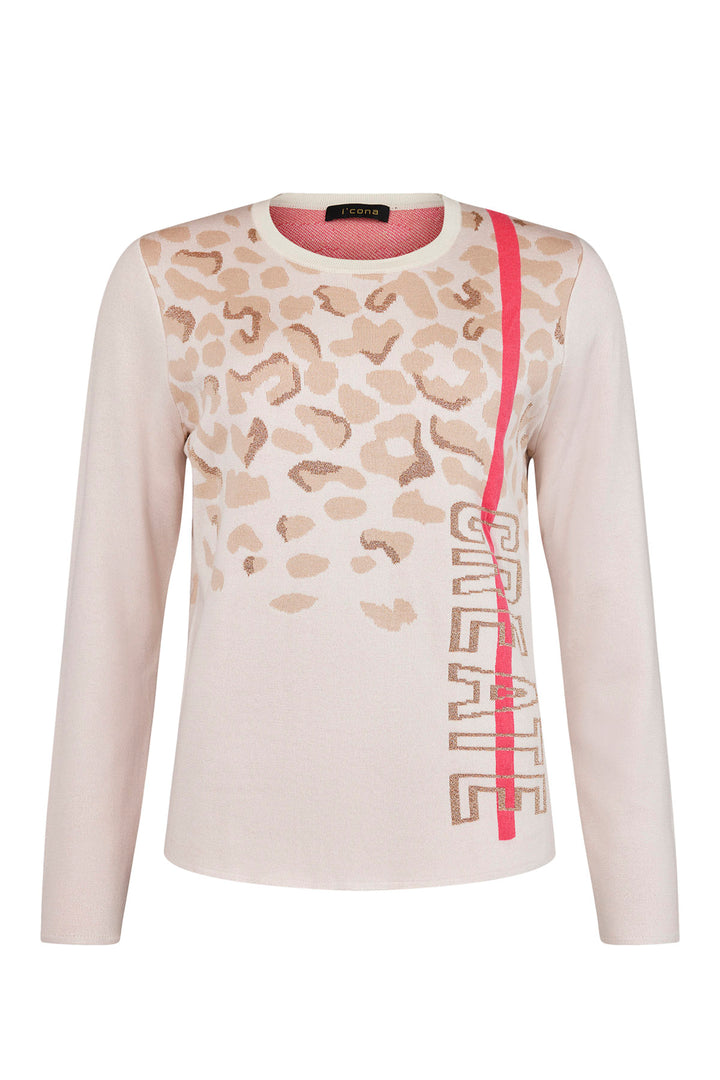 "I'cona Animal Print 'Create' Sweater - Style 64203-60215-11"