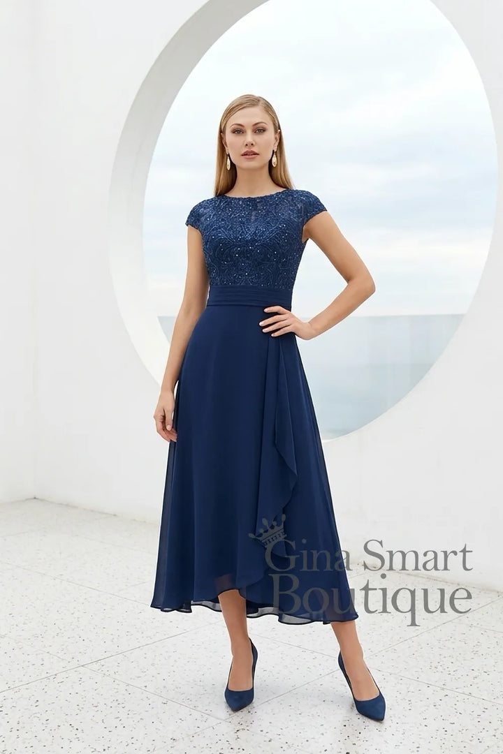 Invitations-by-Veni-29811A-Navy-Dress NON-RETURNABLE