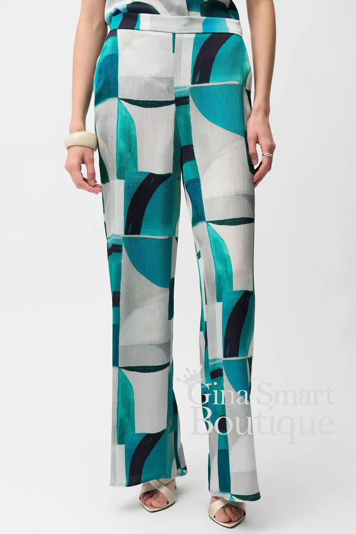 Joseph Ribkoff Trousers Style 261042-684 Green/Multi
