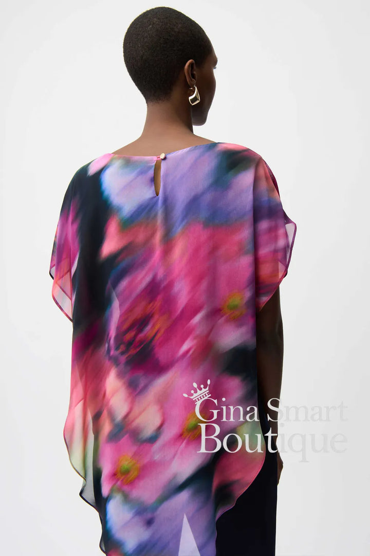 Joseph Ribkoff Top Style 261281-3316 Midnight Blue/Multi