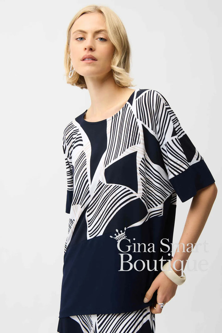 Joseph Ribkoff Tunic Style 261283-2539 Vanilla/Multi