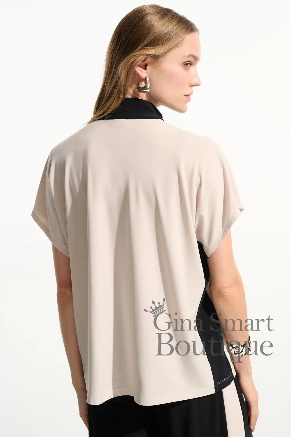 Joseph Ribkoff Top Style 261611-3866 Moonstone/Black