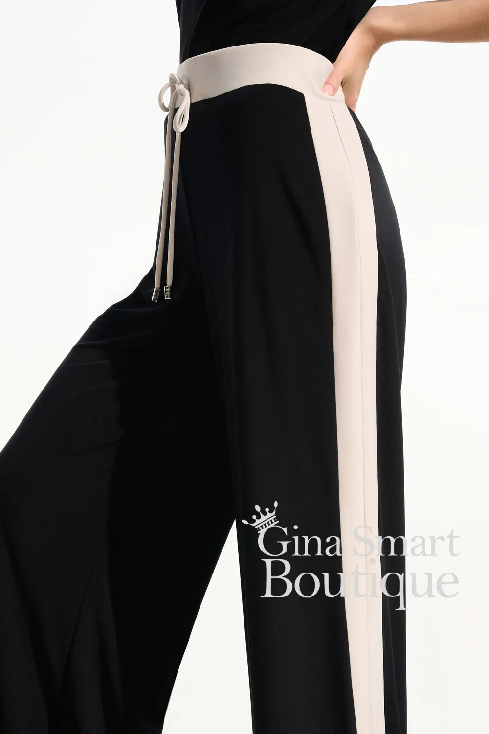 Joseph Ribkoff Trousers Style 261612-3882 Black/Moonstone