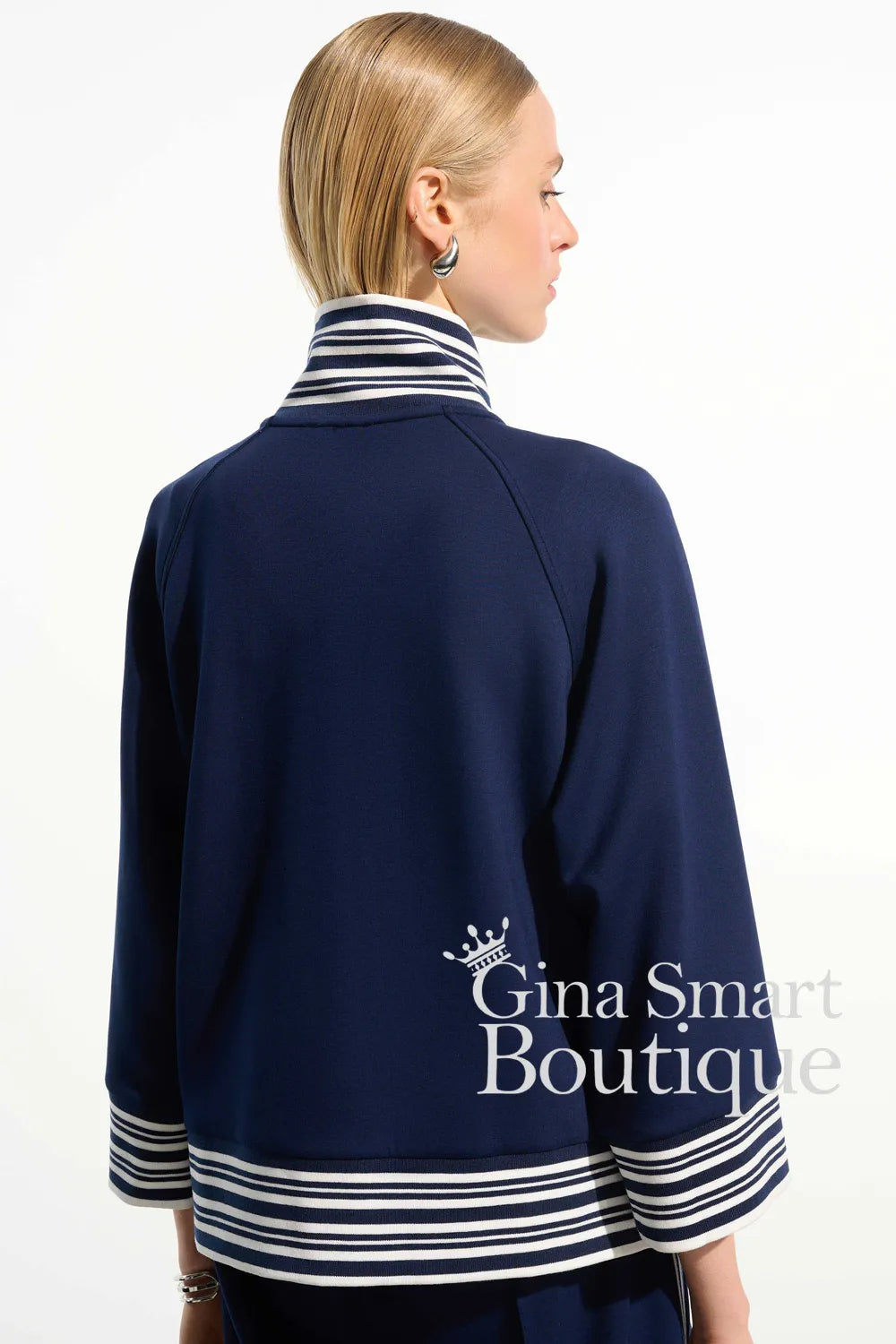 Joseph Ribkoff Jacket Style 261617-4494 Indigo/Vanilla