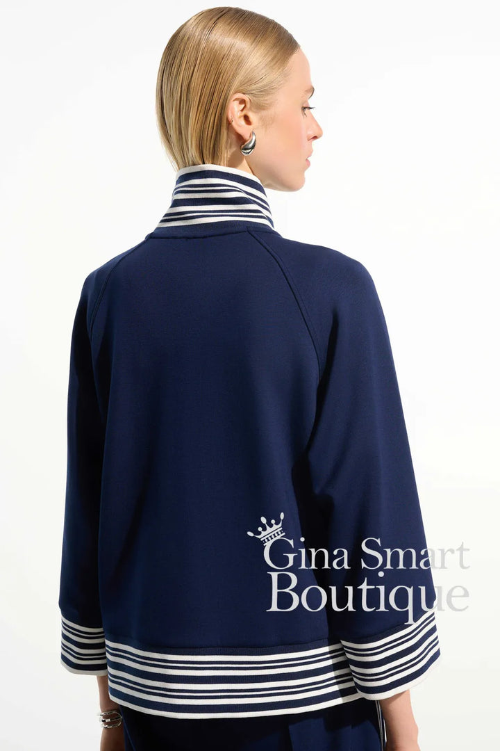 Joseph Ribkoff Jacket Style 261617-4494 Indigo/Vanilla
