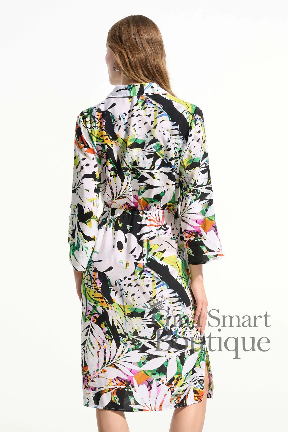 Joseph Ribkoff Dress Style 261623-2539 Vanilla/Multi