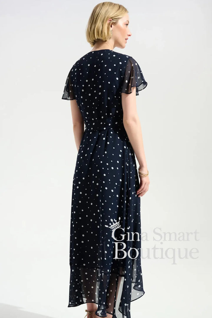 Joseph Ribkoff Dress Style 261739-2229 Midnight Blue/Vanilla