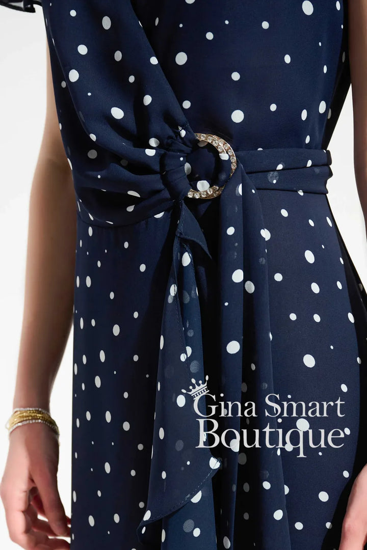 Joseph Ribkoff Dress Style 261739-2229 Midnight Blue/Vanilla