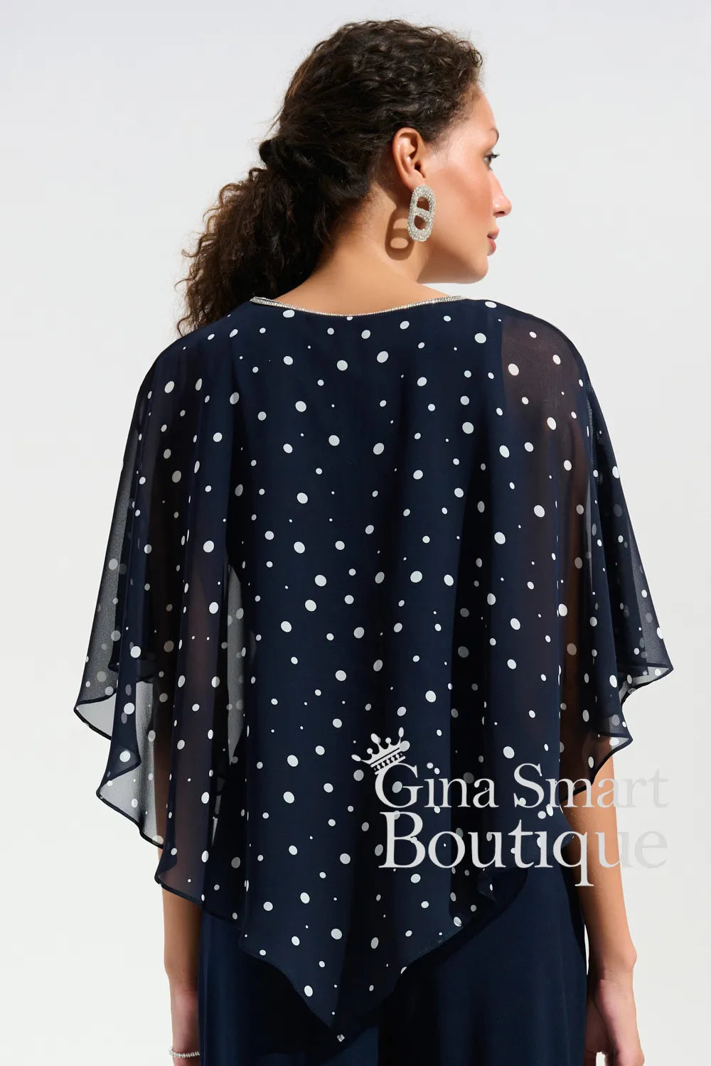 Joseph Ribkoff Top Style 261766-2229 Midnight Blue/Vanilla